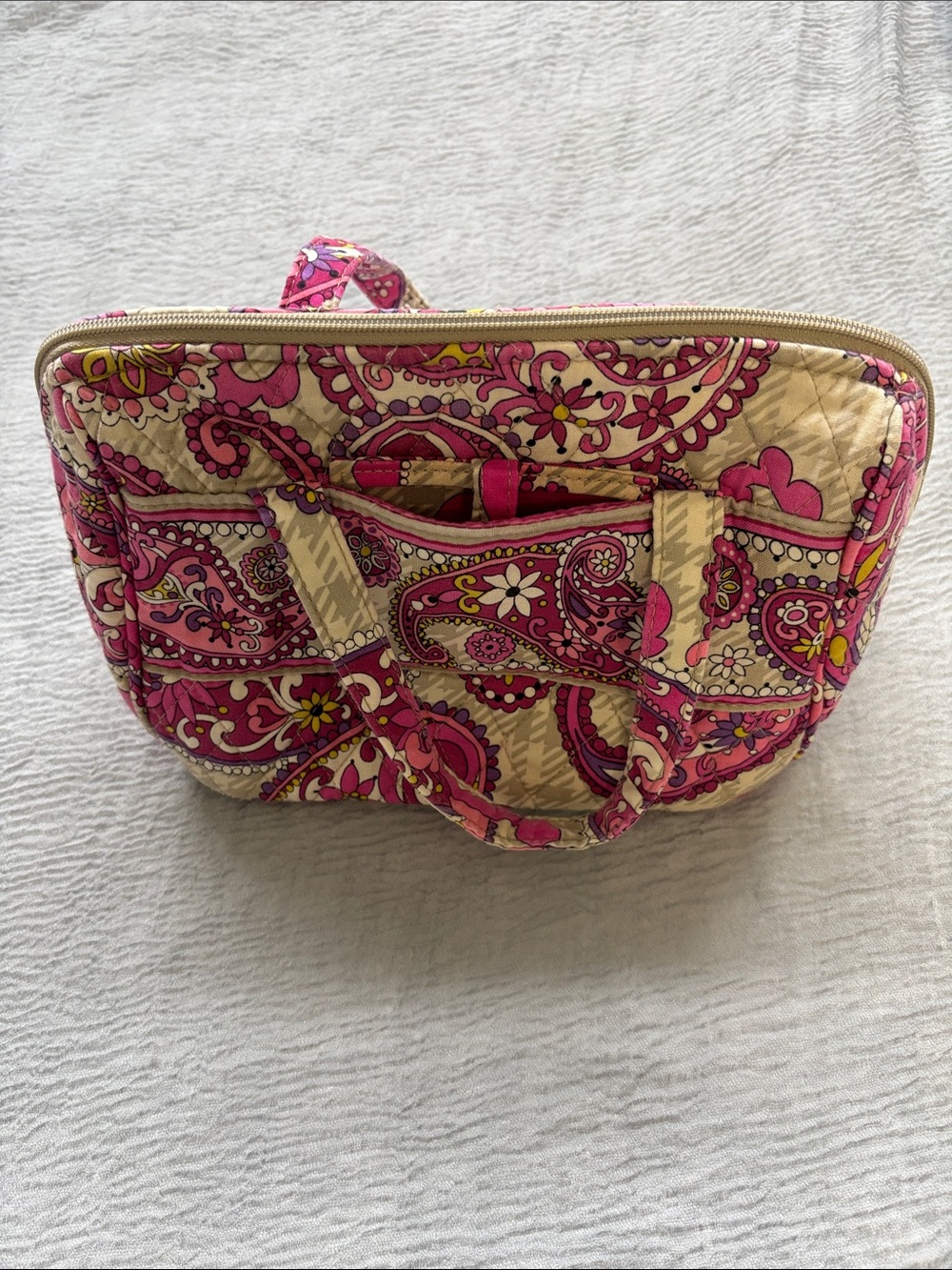 Vera Bradley Pink Paisley Mini Quilted Lunch Bag